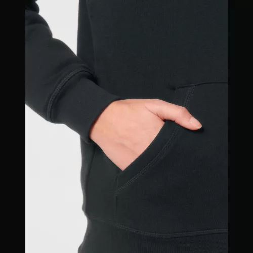 Hygger Sherpa uniszex cipzáros kapucnis pulóver (3XL, Black)