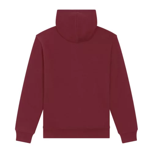 Hygger Sherpa uniszex cipzáros kapucnis pulóver (XL, Burgundy)