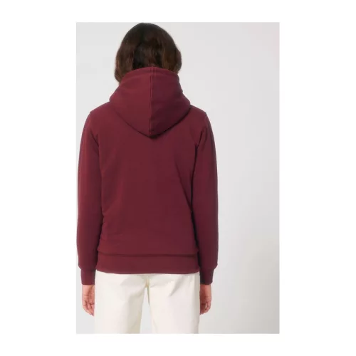 Hygger Sherpa uniszex cipzáros kapucnis pulóver (3XL, Burgundy)