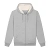 Hygger Sherpa uniszex cipzáros kapucnis pulóver (3XL, Heather Grey)