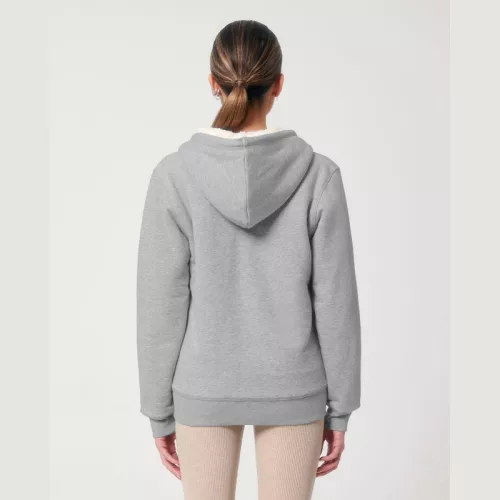 Hygger Sherpa uniszex cipzáros kapucnis pulóver (XS, Heather Grey)