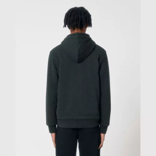 Hygger Sherpa uniszex cipzáros kapucnis pulóver (2XS, Dark Heather Grey)