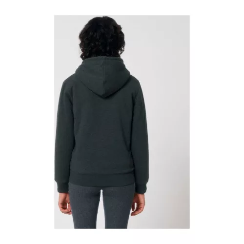 Hygger Sherpa uniszex cipzáros kapucnis pulóver (XS, Dark Heather Grey)