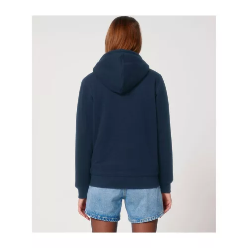 Hygger Sherpa uniszex cipzáros kapucnis pulóver (XL, French Navy)