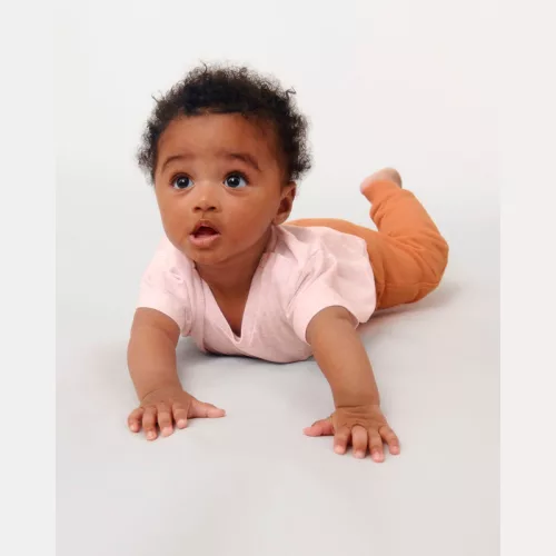 Baby Creatorbabies póló (0-6 m/56-68cm, Cream Heather Pink)