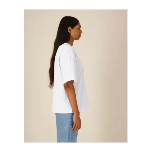 Ikonikus, közepesen vastag uniszex lezser póló (M, White)