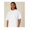 Ikonikus, közepesen vastag uniszex lezser póló (XS, White)