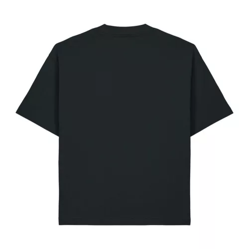 Ikonikus, közepesen vastag uniszex lezser póló (L, Black)