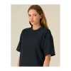 Ikonikus, közepesen vastag uniszex lezser póló (M, Black)