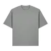 Ikonikus, közepesen vastag uniszex lezser póló (M, Heather Grey)