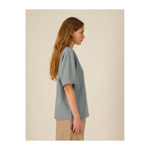 Ikonikus, közepesen vastag uniszex lezser póló (XL, Heather Grey)