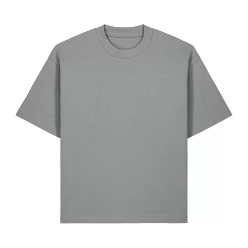 Ikonikus, közepesen vastag uniszex lezser póló (2XS, Heather Grey)