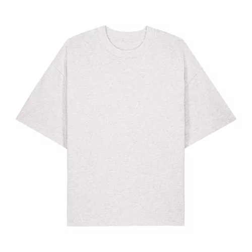 Ikonikus, közepesen vastag uniszex lezser póló (M, Cool Heather Grey)