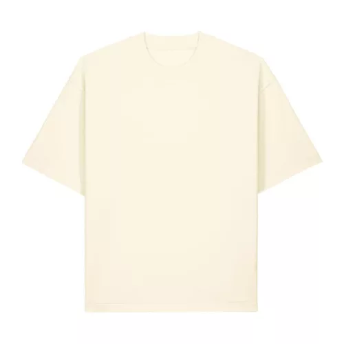 Ikonikus, közepesen vastag uniszex lezser póló (XL, Cream)
