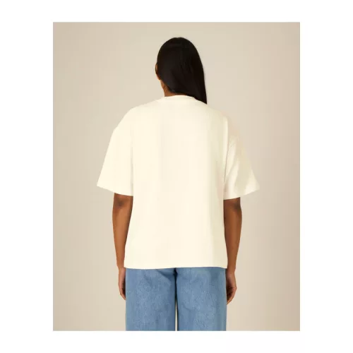 Ikonikus, közepesen vastag uniszex lezser póló (XL, Cream)