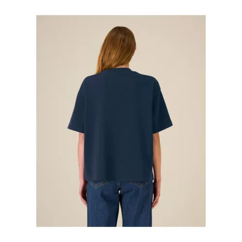 Ikonikus, közepesen vastag uniszex lezser póló (3XL, French Navy)