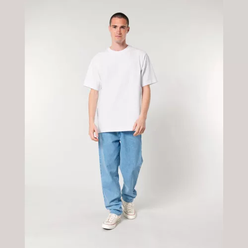 Freestyler uniszex nehézsúlyú póló (L, White)