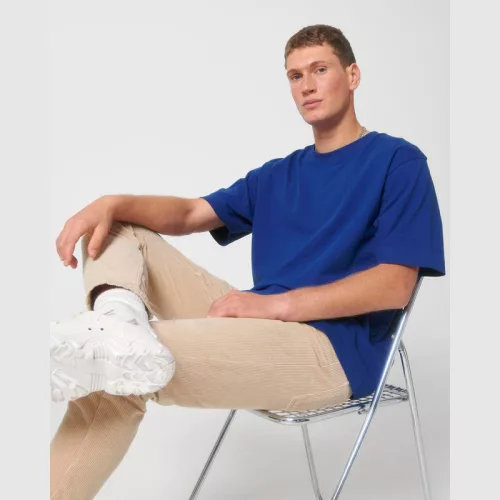 Freestyler uniszex nehézsúlyú póló (L, Worker Blue)