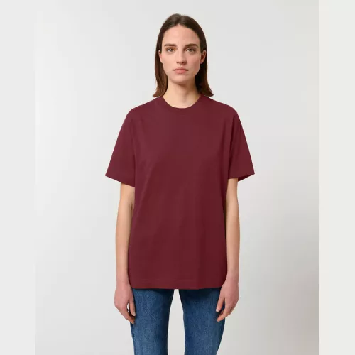 Freestyler uniszex nehézsúlyú póló (L, Burgundy)
