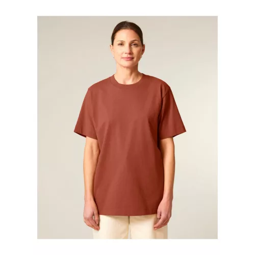 Freestyler uniszex nehézsúlyú póló (L, Heritage Brown)