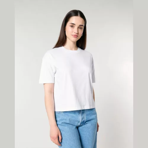 Stella Nova női boxy póló (M, White)