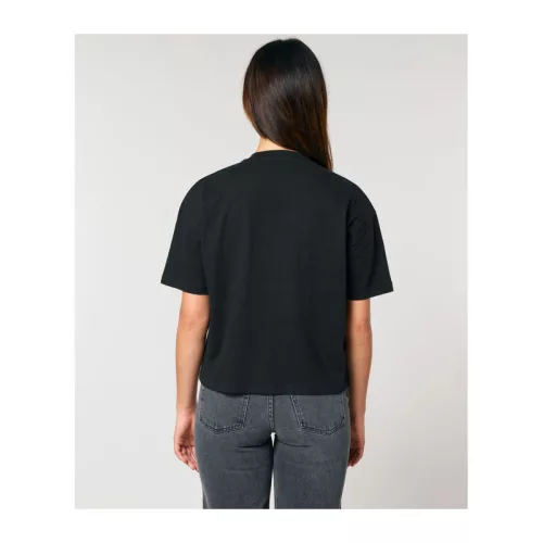 Stella Nova női boxy póló (L, Black)