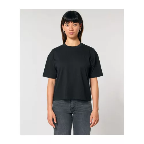 Stella Nova női boxy póló (L, Black)