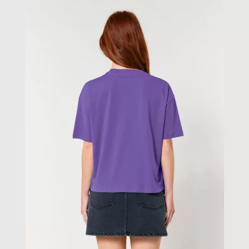 Stella Nova női boxy póló (L, Purple Love)