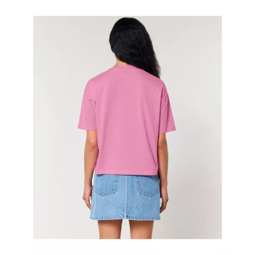 Stella Nova női boxy póló (L, Bubble Pink)