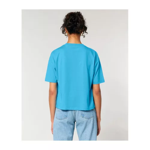 Stella Nova női boxy póló (S, Aqua Blue)
