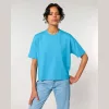 Stella Nova női boxy póló (XL, Aqua Blue)