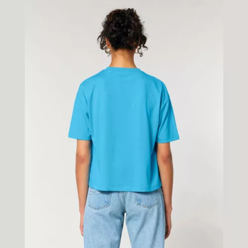 Stella Nova női boxy póló (XS, Aqua Blue)
