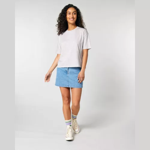 Stella Nova női boxy póló (L, Cool Heather Grey)