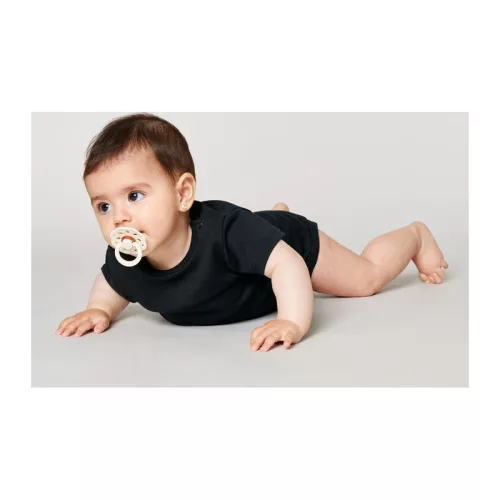Baba rövid ujjú body (3-6 m/62-68cm, Black)