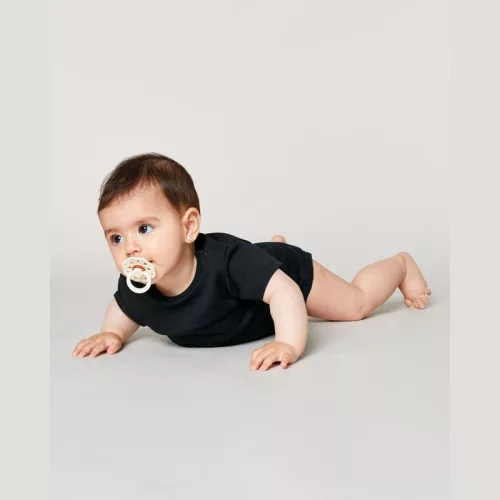 Baba rövid ujjú body (6-9 m/68-74cm, Black)