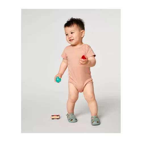 Baba rövid ujjú body (18-24 m/86-92cm, Fraiche Peche)