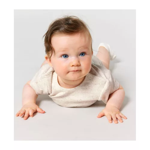 Baba rövid ujjú body (12-18 m/80-86cm, Eco Heather)