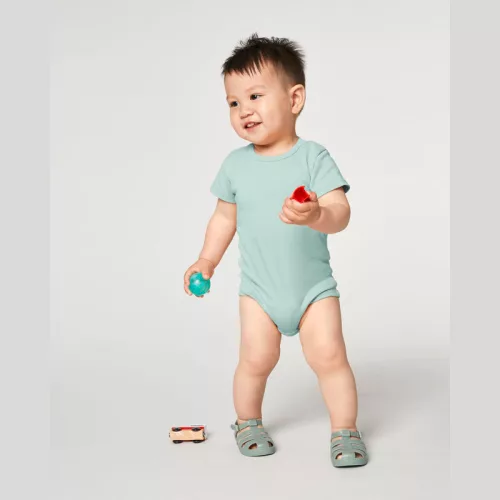 Baba rövid ujjú body (0-3 m/56-62cm, Caribbean Blue)