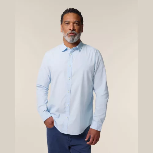 Stanley Styler férfi poplin ing (5XL, Summer Blue)