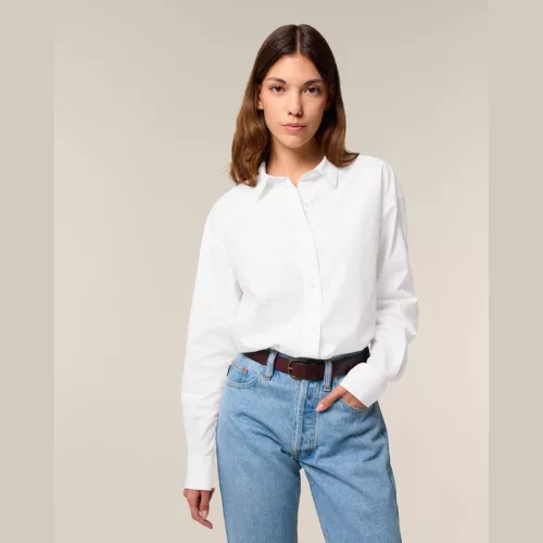 Stella Styler női lezser poplin ing (2XL, White)