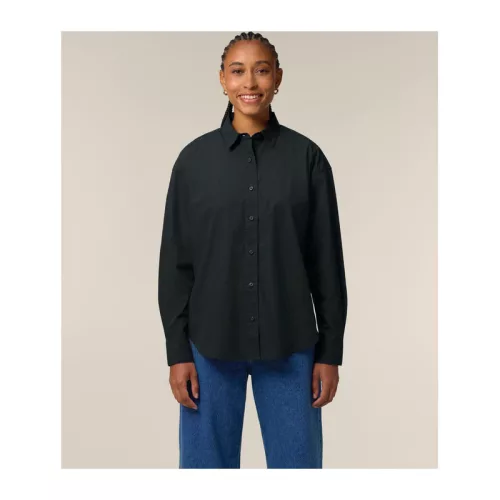 Stella Styler női lezser poplin ing (S, Black)