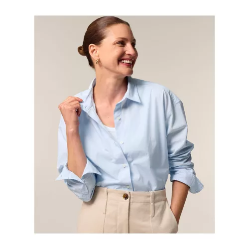 Stella Styler női lezser poplin ing (L, Summer Blue)
