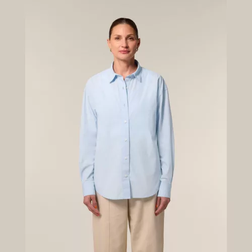 Stella Styler női lezser poplin ing (L, Summer Blue)