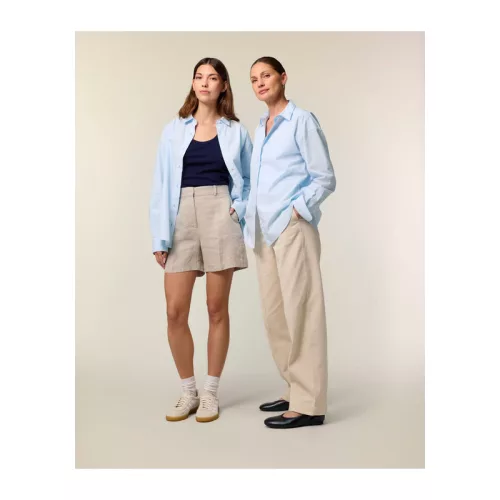 Stella Styler női lezser poplin ing (2XL, Summer Blue)