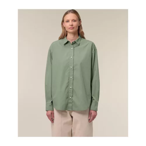 Stella Styler női lezser poplin ing (2XL, Soft Khaki)