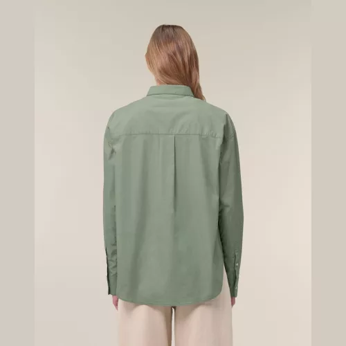 Stella Styler női lezser poplin ing (XS, Soft Khaki)