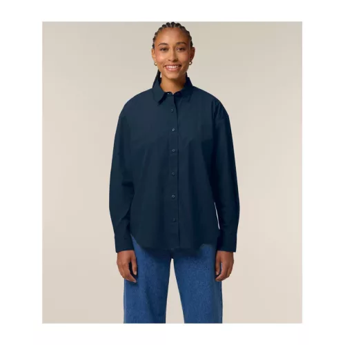 Stella Styler női lezser poplin ing (XL, French Navy)