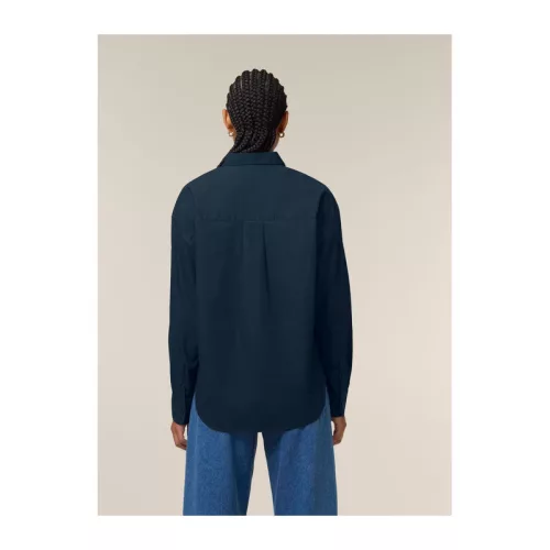 Stella Styler női lezser poplin ing (2XL, French Navy)