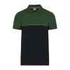 UNISEX ECO-FRIENDLY TWO-TONE SHORT SLEEVE POLO SHI (4XL, Black/Orange)