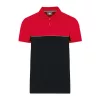 UNISEX ECO-FRIENDLY TWO-TONE SHORT SLEEVE POLO SHI (XL, Black/Red)